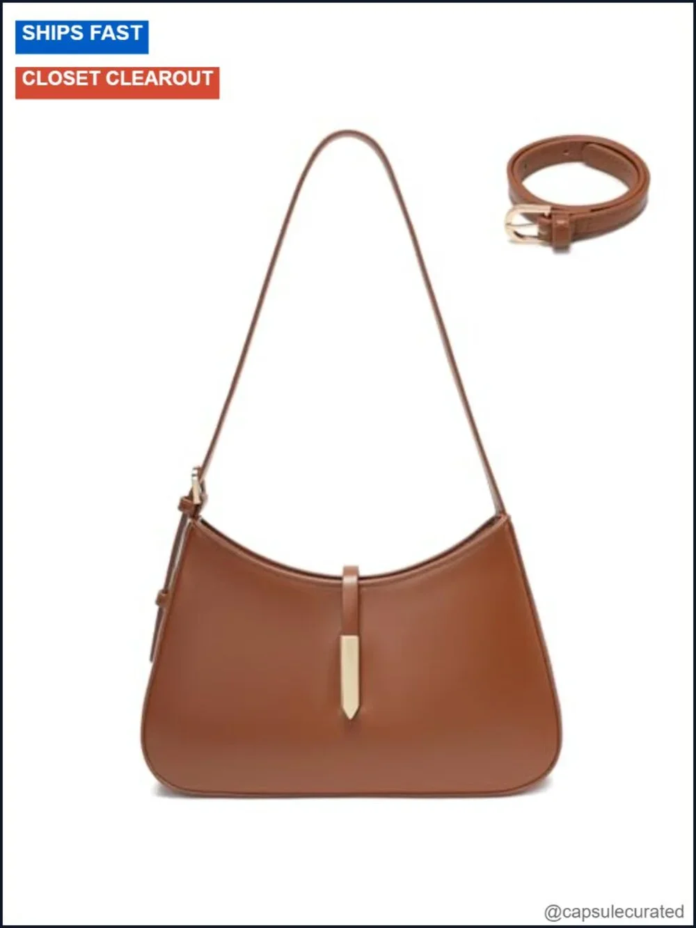 Women's Vegan Leather Hobo Shoulder Bag Adjustable Crossbody Purse